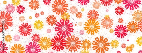Wide sized colorful flower background