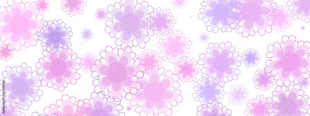 Wide sized colorful flower background