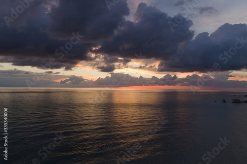 sunset over the sea