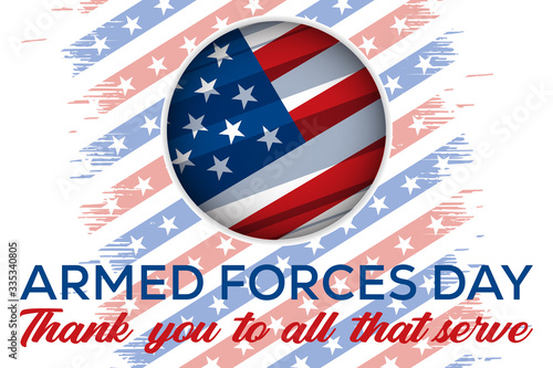 Armed Forces Day. Poster, Template, Card, Banner, Background Design. 