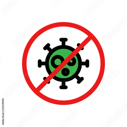 coronavirus line icon, vector illustration