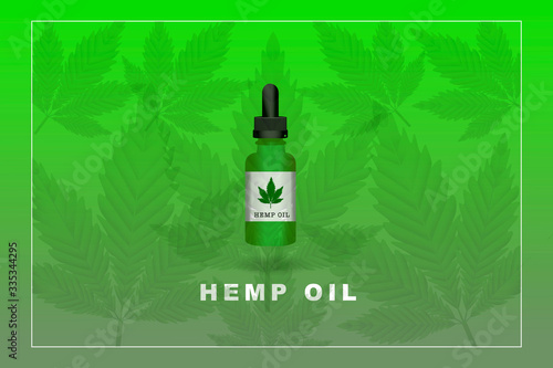 Hemp Oil and Cannabis vector