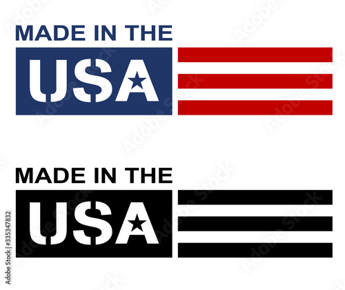 Made in the USA Label Logo Isolated Vector Illustration