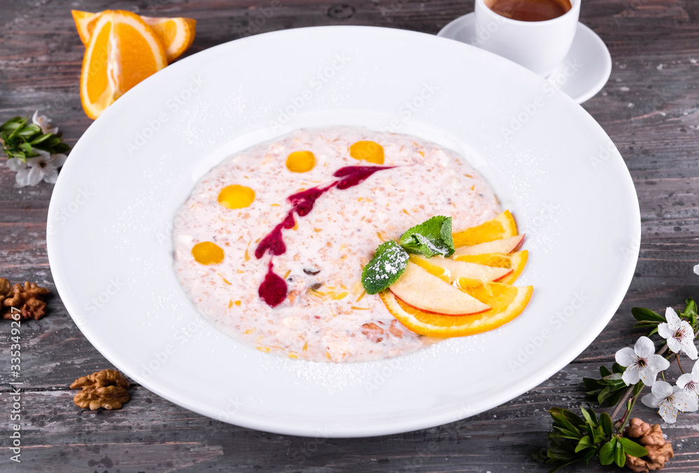 oatmeal with fruit breakfast
oatmeal with fruit breakfast