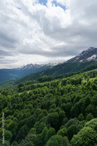 mountains of Russia in summer in Sochi in Krasnaya Polyana 
