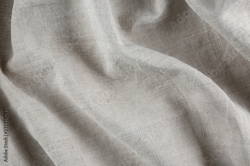 Wrinkled linen fabric background