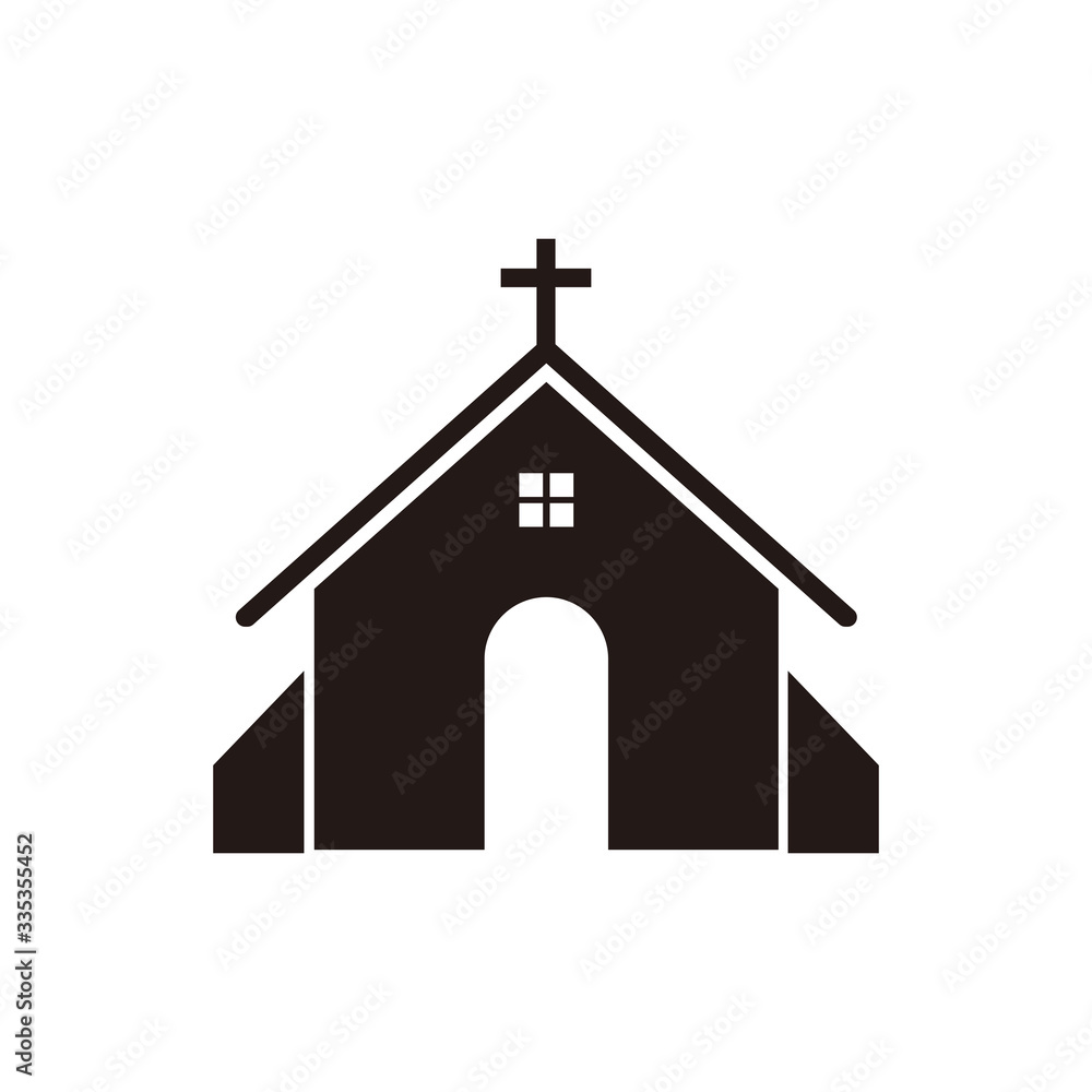 Church icon vector illustration sign