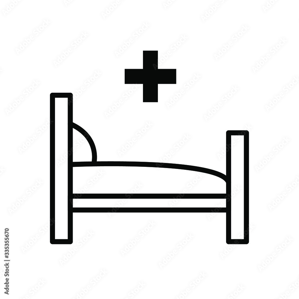 Hospital bed for an isolated person. Vector simple icon for infographic or website. Prevention and treatment of coronavirus covid-19 2019-ncov
Hospital bed for an isolated person. Vector simple icon for infographic or website. Prevention and treatment of coronavirus covid-19 2019-ncov