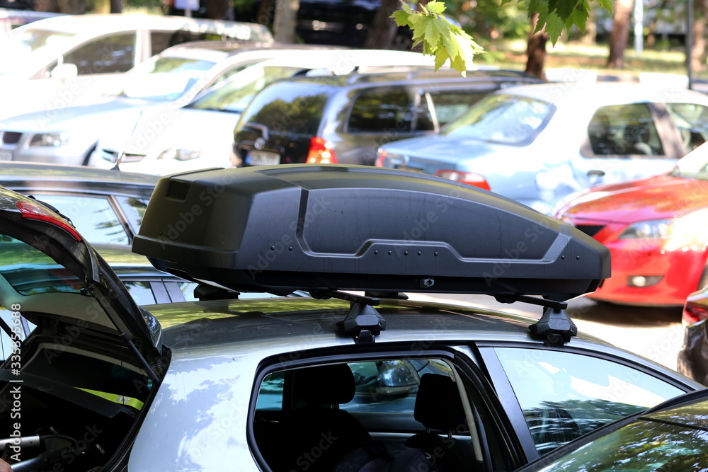 Roof-Mounted Cargo Box on The Car Roof