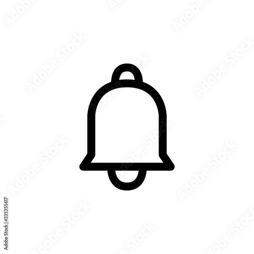 Bell Education Outline Icon Vector Illustration 