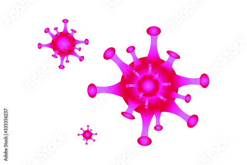 Corona Virus Template Illustration Design.