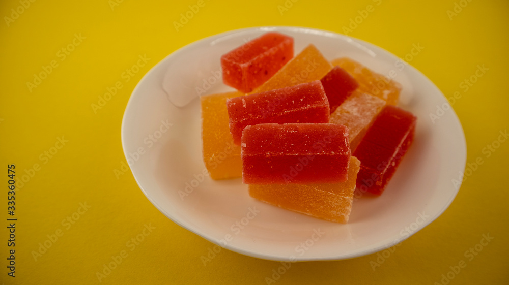 marmalade from natural products is on a platter marmalade from natural products is on a platter