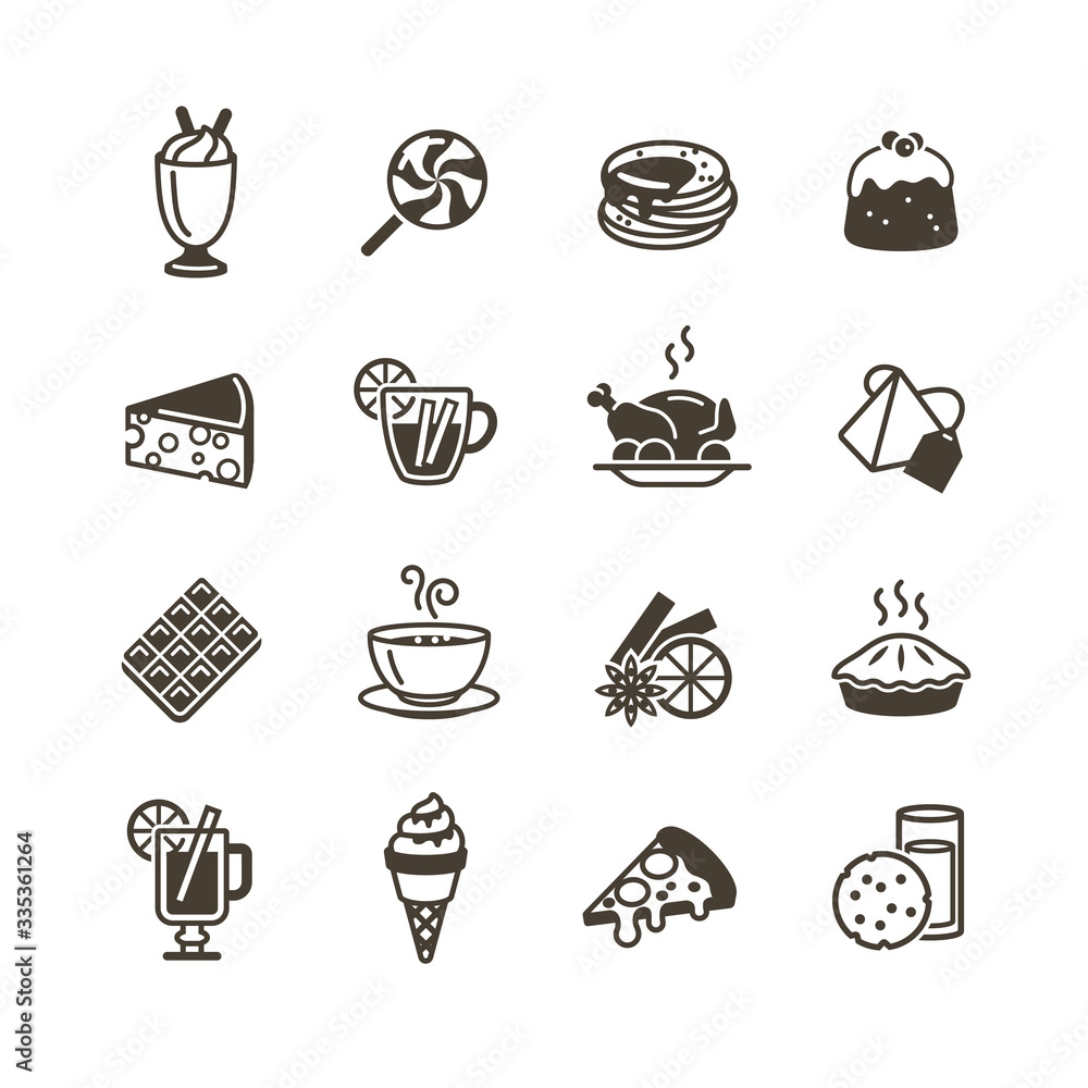 Food and Drink icons set Food and Drink icons set
