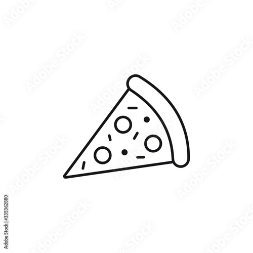 Pizza icon, pizza slice icon. Piece of pizza simple vector icon.