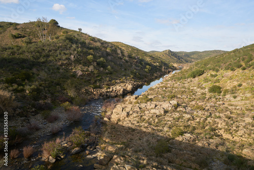 Landscape of Alentejo near Mertola with Guadiana river