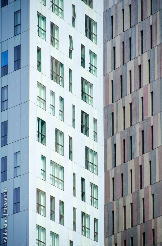 Detalle de la fachada de edificios con sus ventanas. Detalle de la fachada de edificios con sus ventanas.