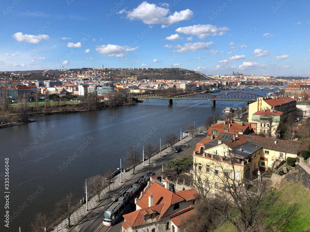 The Vltava River running through Prague