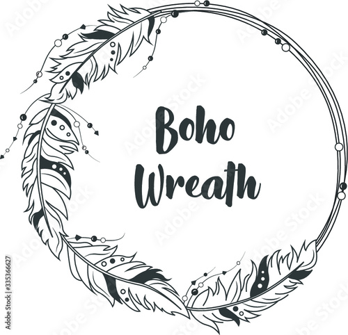 Bohemian wreath design