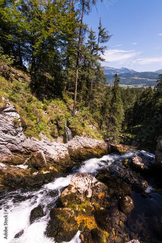 Route by Golinger with its impressive Waterfall in Golling an der Salzach  located near Salzburg  Austria .