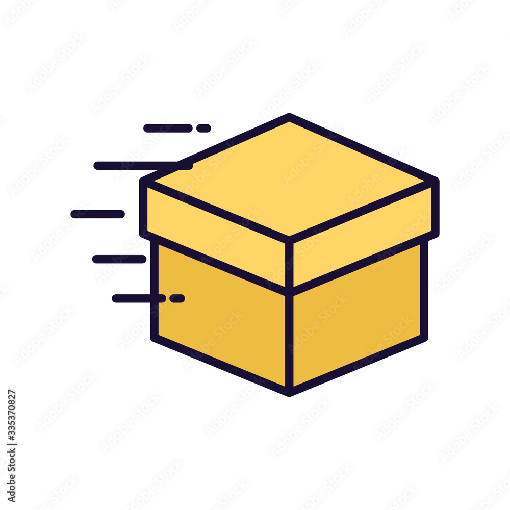 Delivery box line and fill style icon vector design Delivery box line and fill style icon vector design