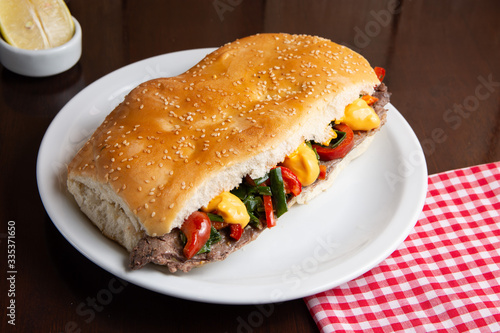 Fotografía sandwich de carne