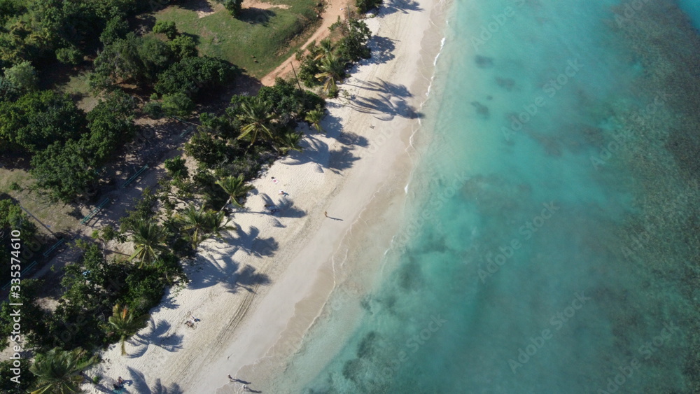 drone view island