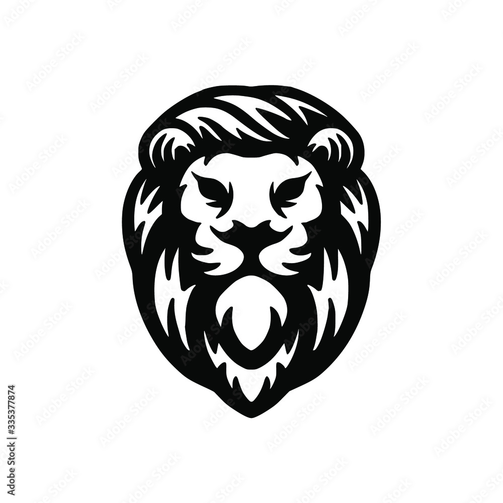 Obraz premium wild lion mascot logo design vector
