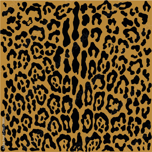 Leopard pattern design  vector illustration background. Animal design. Brown  orange  yellow