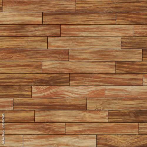 natural wooden tiles panels  3d illustration.