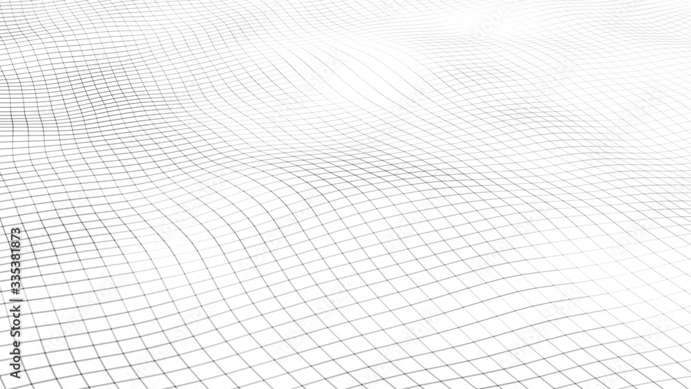 Vector perspective grid. Network of connected lines.Detailed lines forming an abstract background. Vector