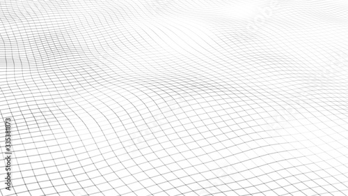 Vector perspective grid. Network of connected lines.Detailed lines forming an abstract background. Vector