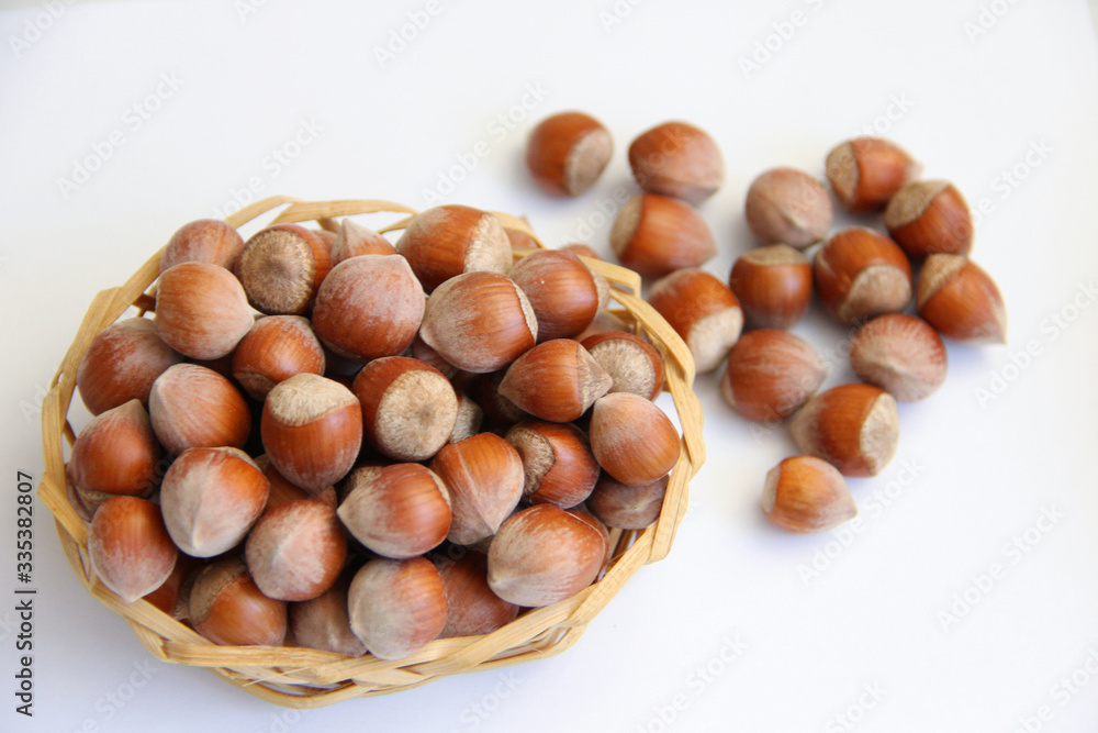 hazelnuts isolated on white background hazelnuts isolated on white background