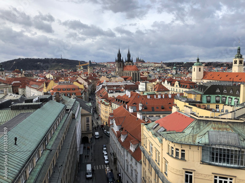 The centre of Prague as seen from the roof of the Powder Tower