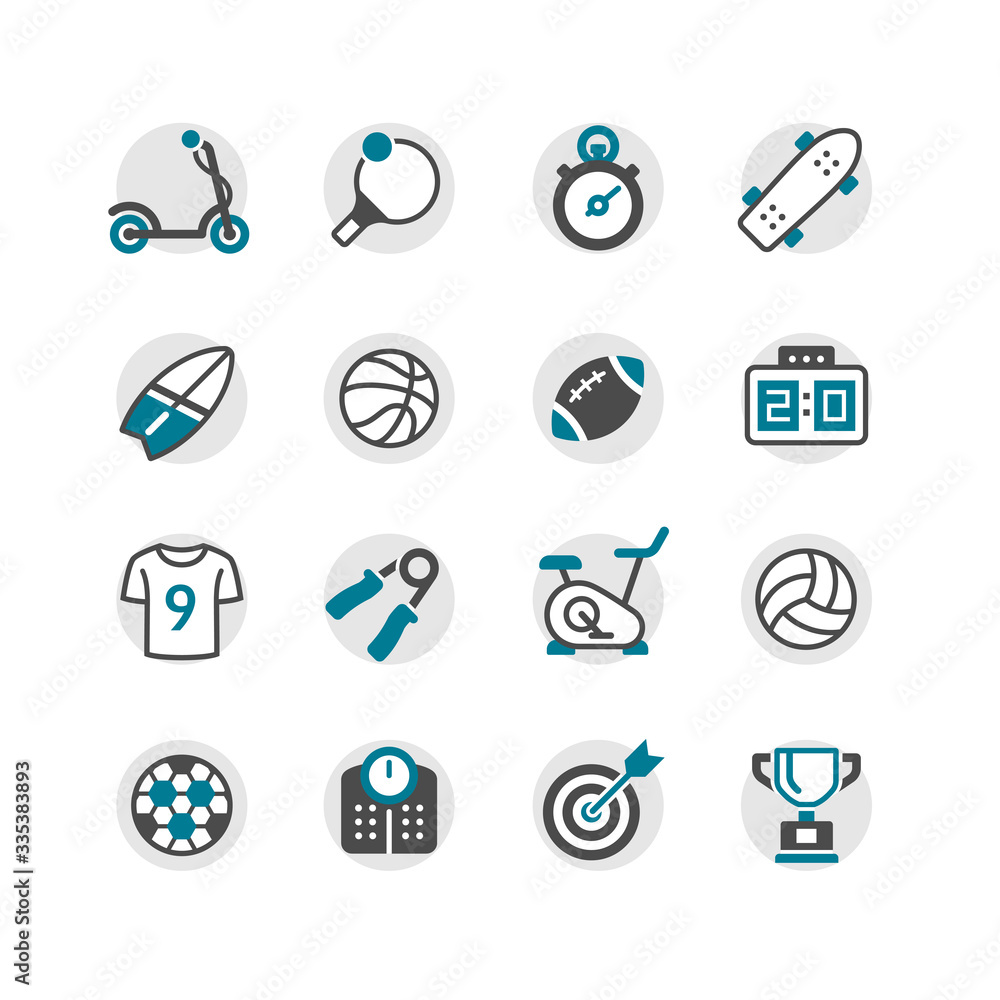 Fitness and Sport vector icons