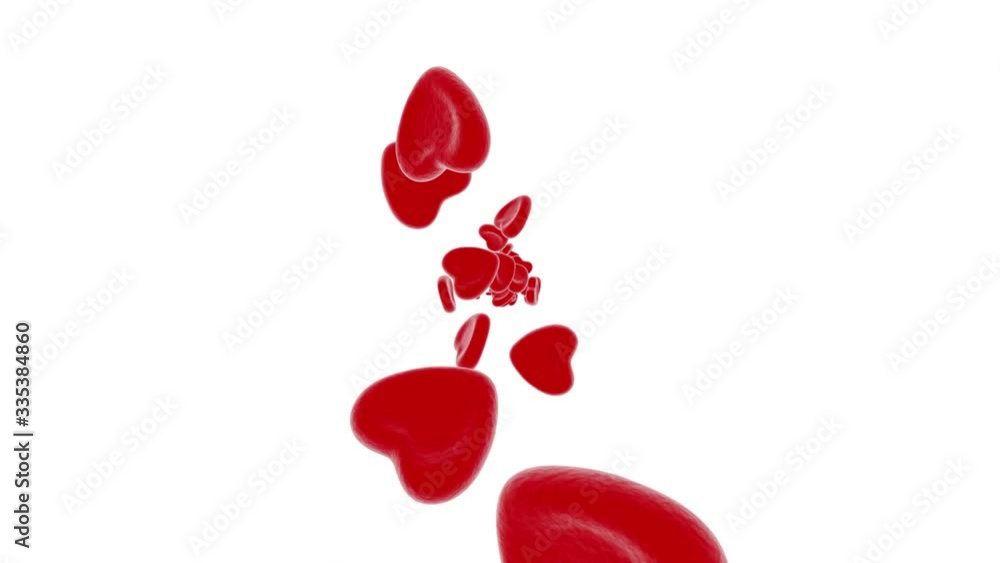 Heart Blood Cells Flying Towards, 3D Looped Seamless Animation on White Background. Transparent Background, Luma matte, Alpha Channel Mask. Heart Blood Cells Flying Towards, 3D Looped Seamless Animation on White Background. Transparent Background, Luma matte, Alpha Channel Mask.