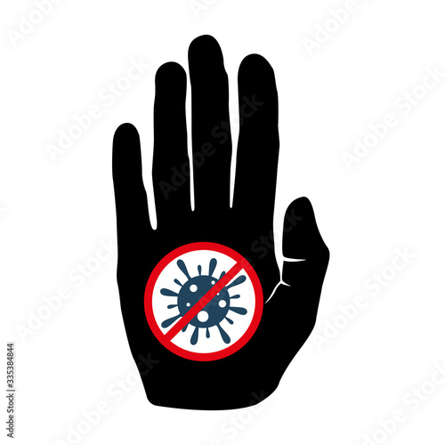 Vector illustration "Stay Home". Stay at home to stop outbreak and to prevent virus spread.