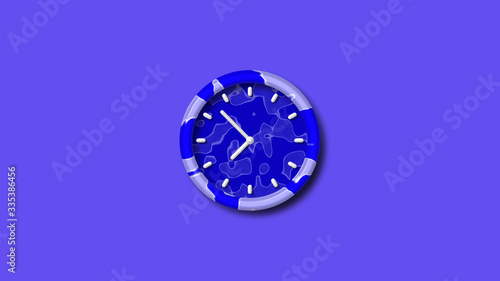 Amazing blue army design 3d clock icon,wall clock icon,clock icon