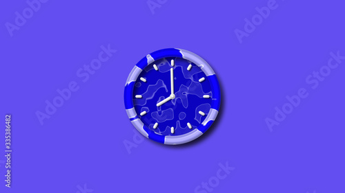 New blue clock icon,blue army design 3d wall clock,clock icon,wall clock