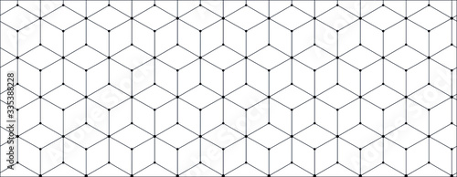 Abstract geometric background, vector illustration.
 hexagon lines pattern for banner or cover. Honeycomb cube shapes mosaic