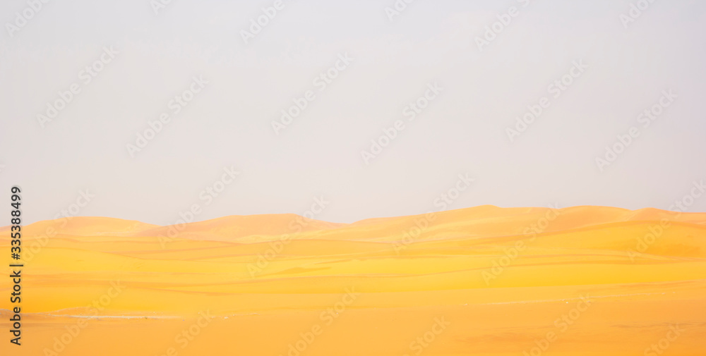 desert sand, beautiful sand desert landscape after raining - Image