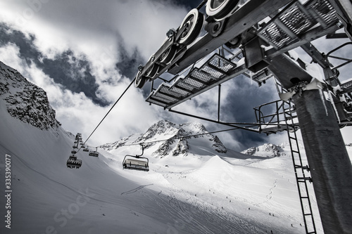 ski lift in the moutains © maxim