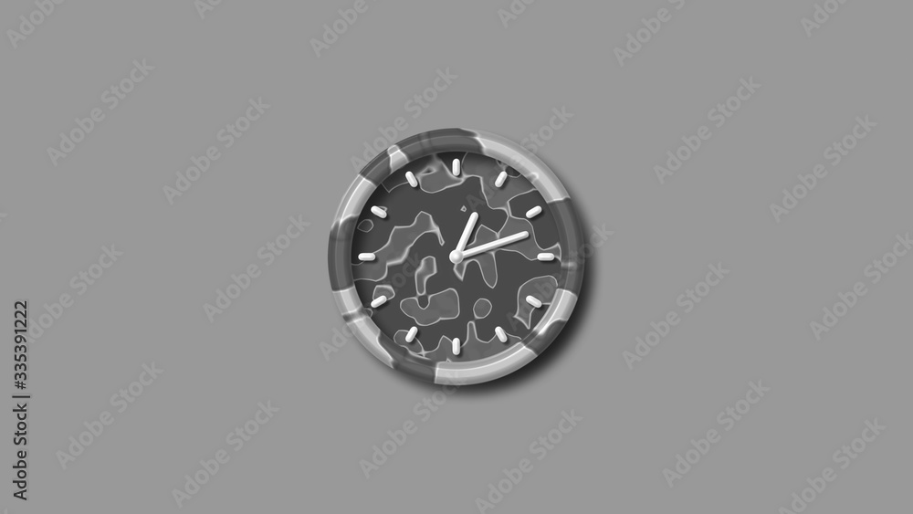 Counting down 3d wall clock,gray army design 3d wall clock isolated Counting down 3d wall clock,gray army design 3d wall clock isolated