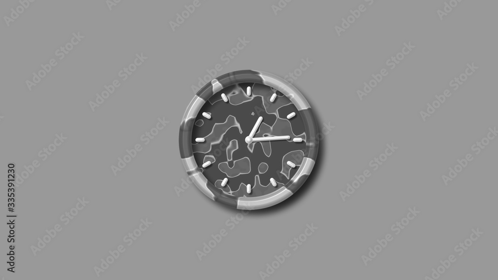 Counting down 3d wall clock,gray army design 3d wall clock isolated Counting down 3d wall clock,gray army design 3d wall clock isolated