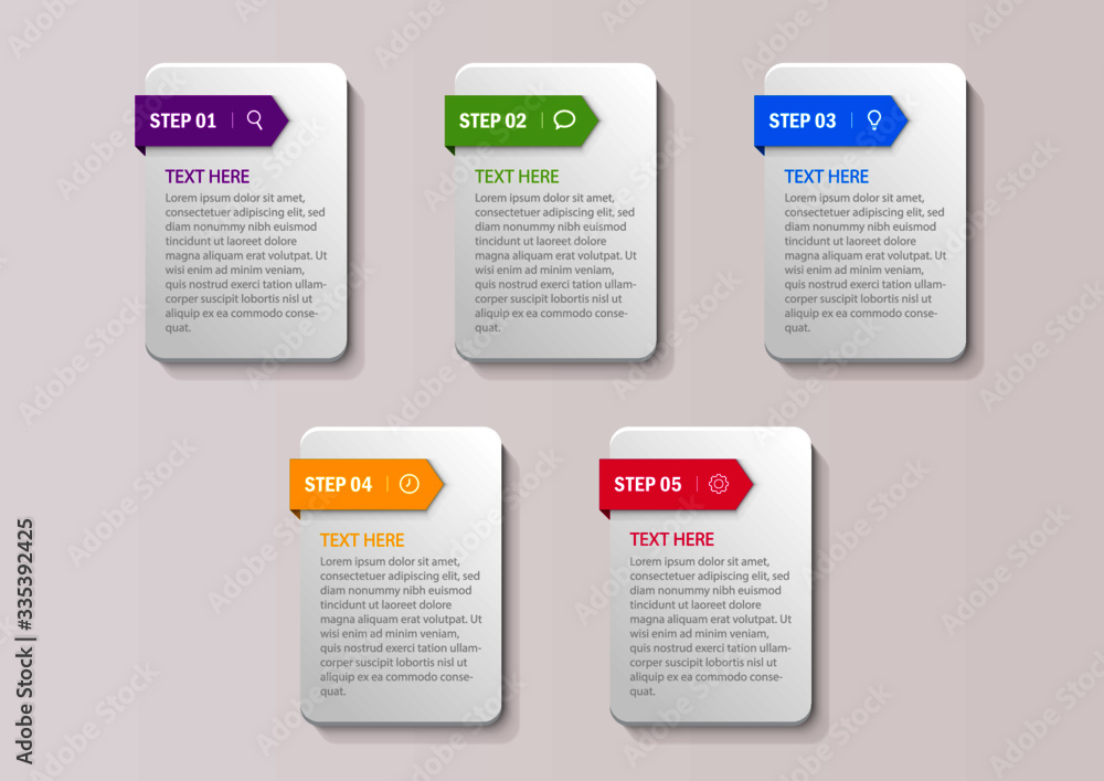business infographics template. numbers 5 steps isolated on white background. illustration vector. business infographics template. numbers 5 steps isolated on white background. illustration vector.