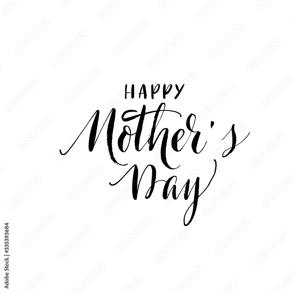 Happy Mothers Day card. Modern vector brush calligraphy. Ink illustration with hand-drawn lettering. Happy Mothers Day card. Modern vector brush calligraphy. Ink illustration with hand-drawn lettering.