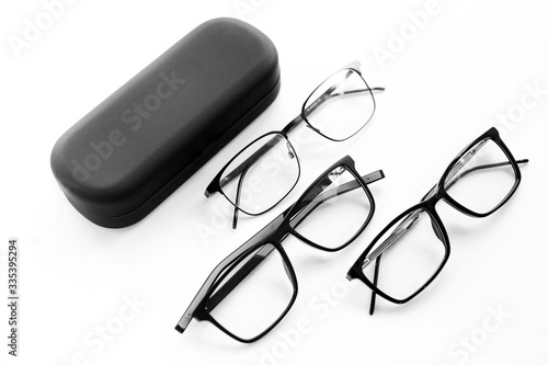 diopter glasses on a white background