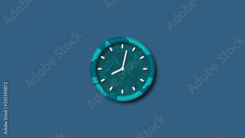 3d wall clock icon on blue dark background,clock con,3d clock icon