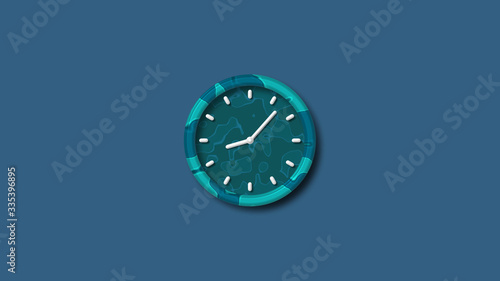 3d wall clock icon on blue dark background,clock con,3d clock icon