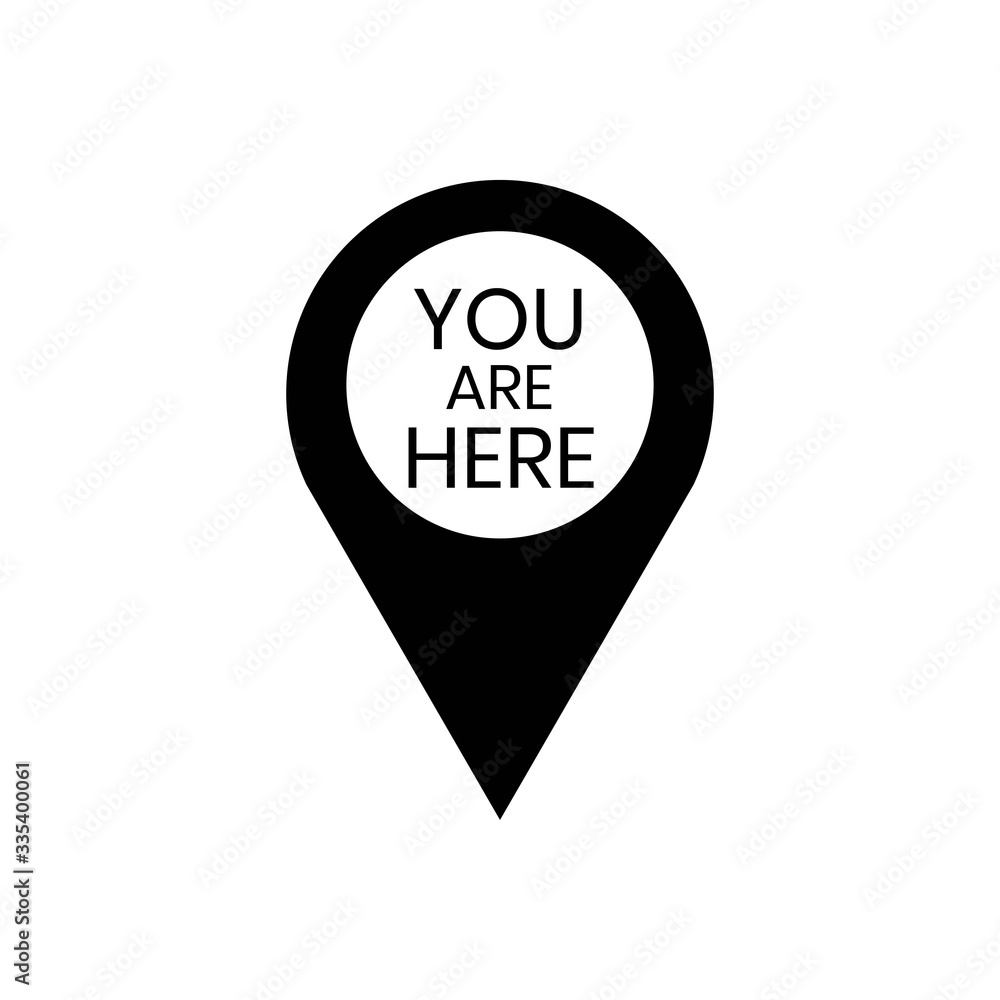 You are here map pointer symbol or icon. Vector illustration You are here map pointer symbol or icon. Vector illustration