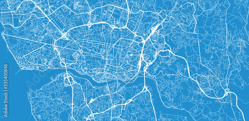 Urban vector city map of Porto, Portugal